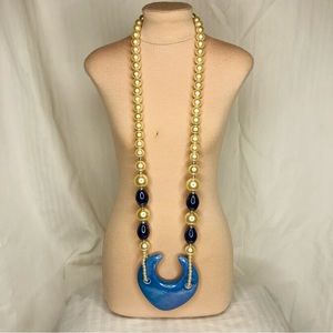 Lovely Long Hand Strung Vintage Statement Necklace